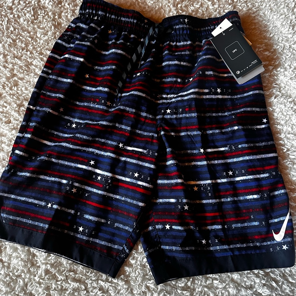 NEW Mens Nike Striped Star Graphic Swimsuit Small